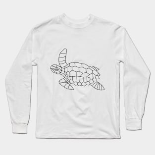 Low Poly Sea Turtle Long Sleeve T-Shirt